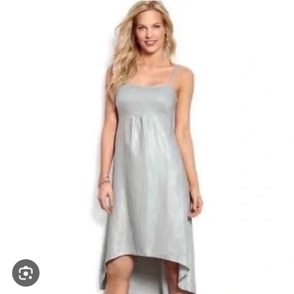 Tommy Bahama High Low Metallic Sun Dress - M